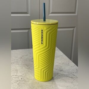 Matte Yellow Starbucks Tumbler